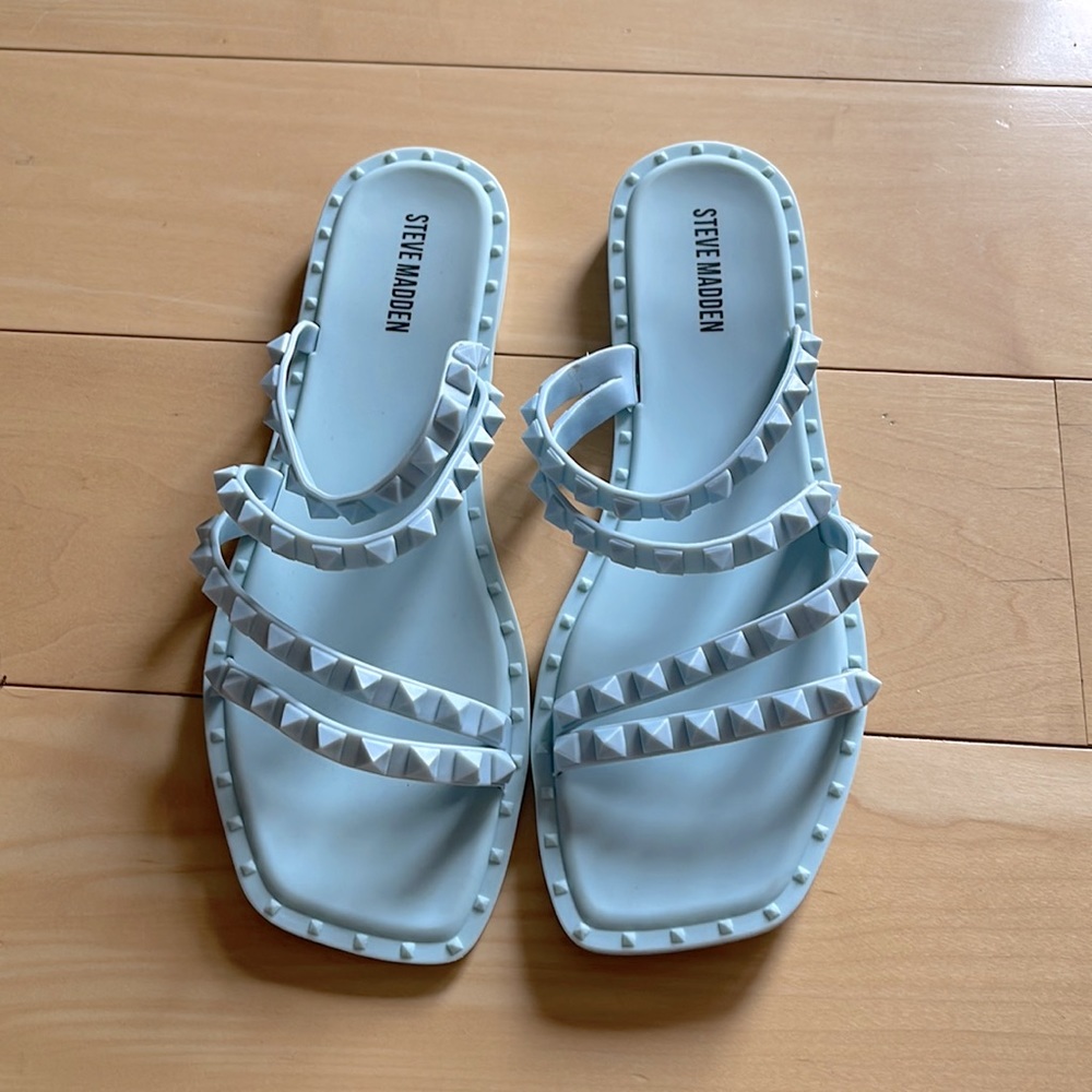 Steve Madden, Skyler, light blue, jelly sandal, size 9, Never been worn